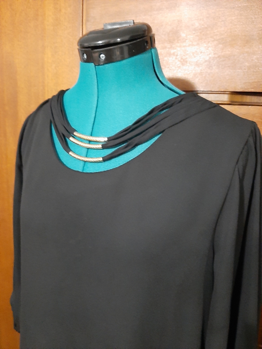 Sami & Jo Black Top with Gold Accents